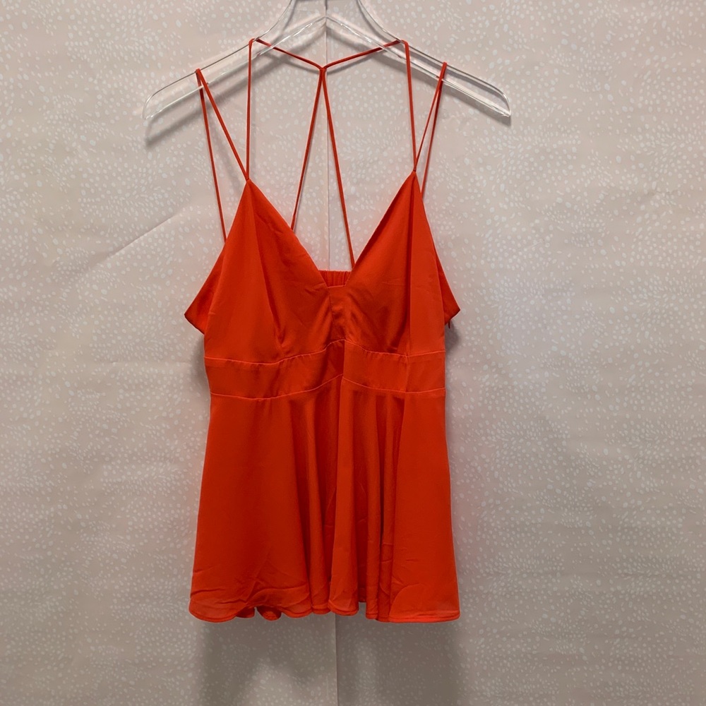 Express strappy peplum tank